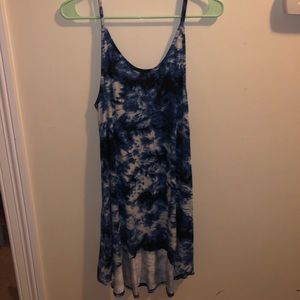 tie-dye high-low dress
